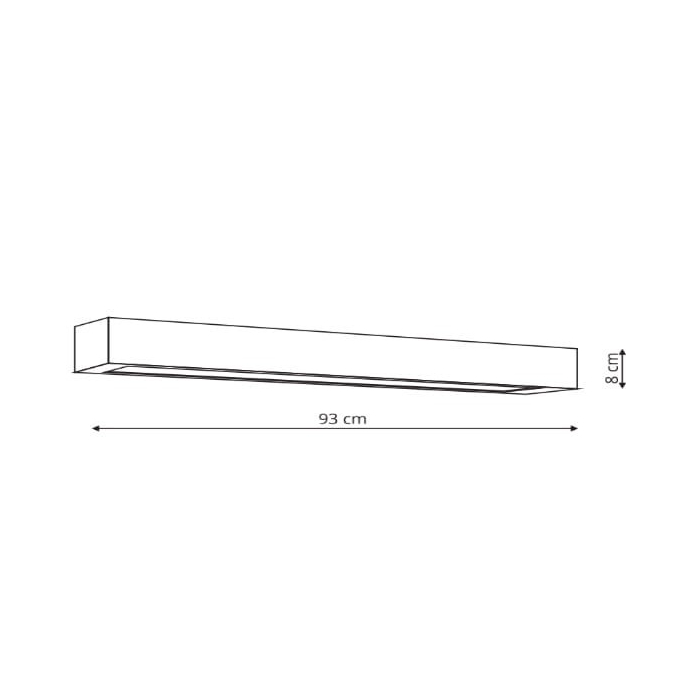 Light Prestige Ibros kinkiet biały duży 12W 4000K IP44 LED biały GS-LWA-12W WH