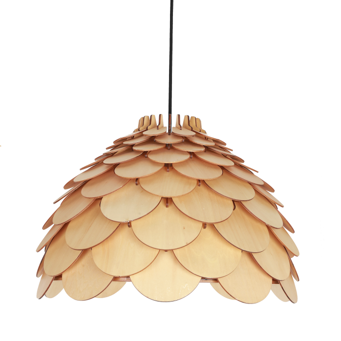 Light Prestige BURGO wisząca duża E27 drewna LP-101335/1P L