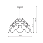 Light Prestige BURGO wisząca duża E27 drewna LP-101335/1P L