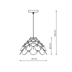 Light Prestige BURGO wisząca mała E27 drewna LP-101335/1P S