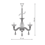 Light Prestige Tarragona 6 wisząca E14 czarny LP-6756/6P