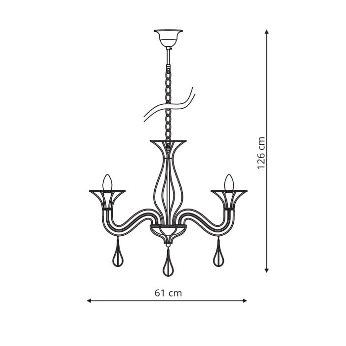 Light Prestige Tarragona 6 wisząca E14 czarny LP-6756/6P