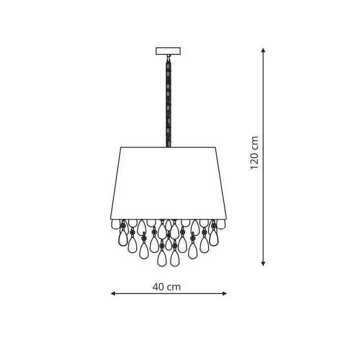 Light Prestige VIGO wisząca czarna E27 czarny, złoty LP-0412/1P BK