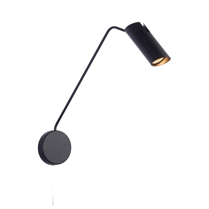 Light Prestige Futuro 1 kinkiet czarny z wysięgnikiem GU10 czarny LP-17001/1WL BK