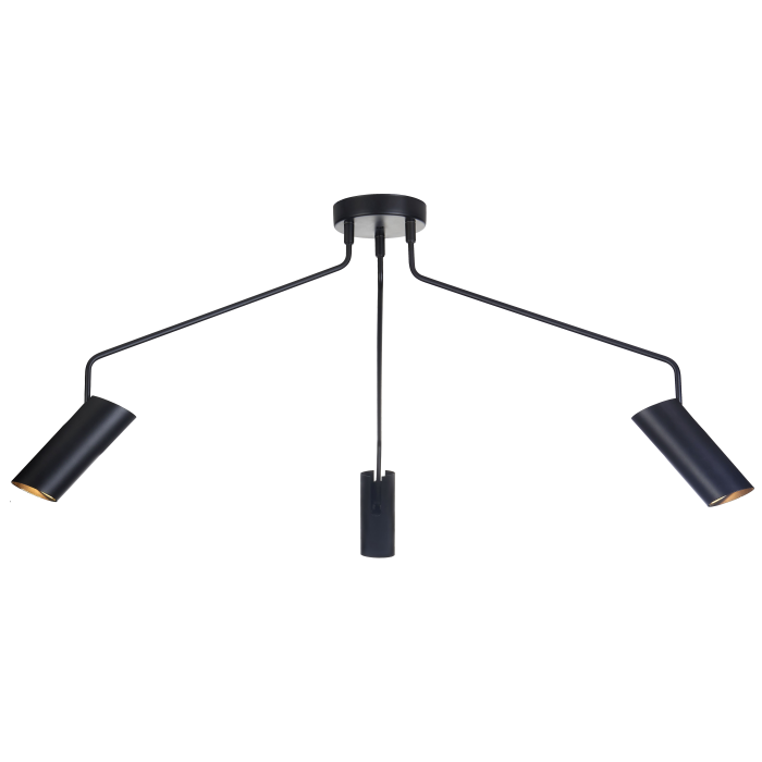 Light Prestige Futuro 3 wisząca czarna GU10 czarny LP-17001/3C BK