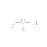 Light Prestige Futuro 3 wisząca czarna GU10 czarny LP-17001/3C BK