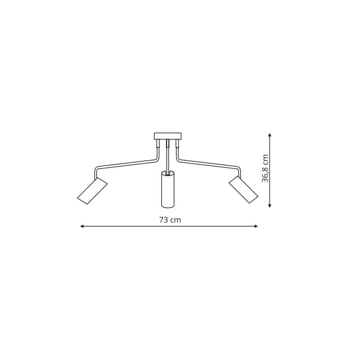 Light Prestige Futuro 3 wisząca czarna GU10 czarny LP-17001/3C BK