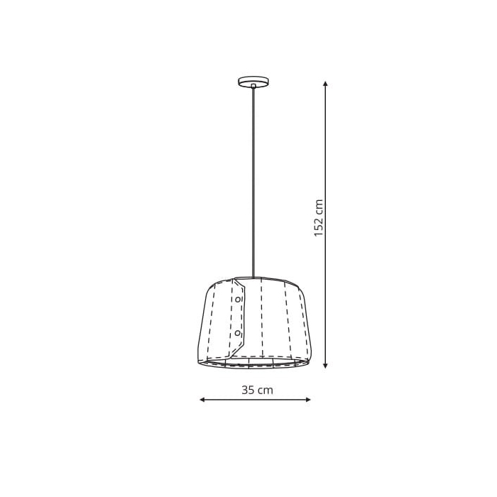 Light Prestige Vitoria wisząca mała E27 szary LP-6030/1P S