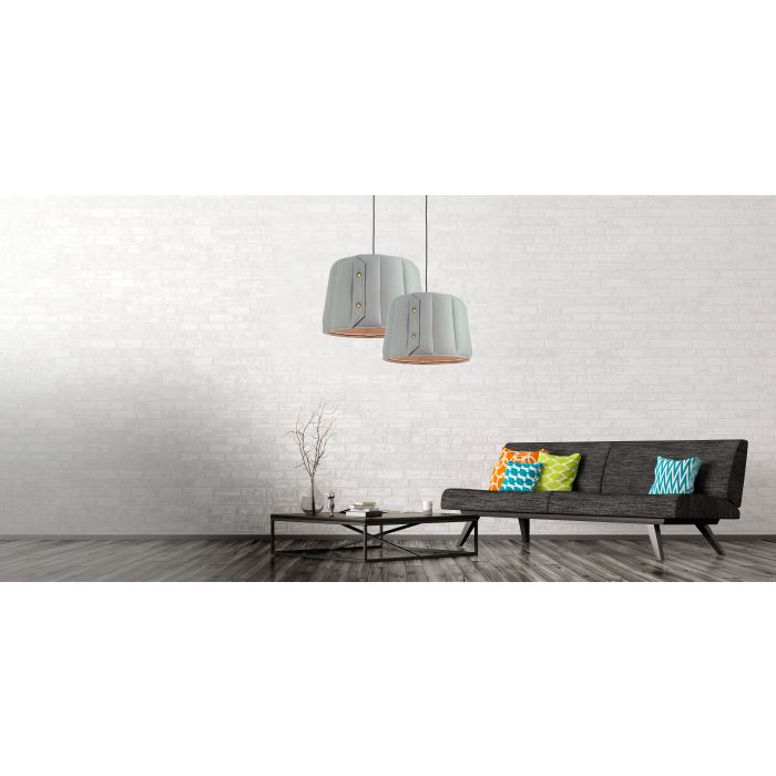 Light Prestige Vitoria wisząca mała E27 szary LP-6030/1P S