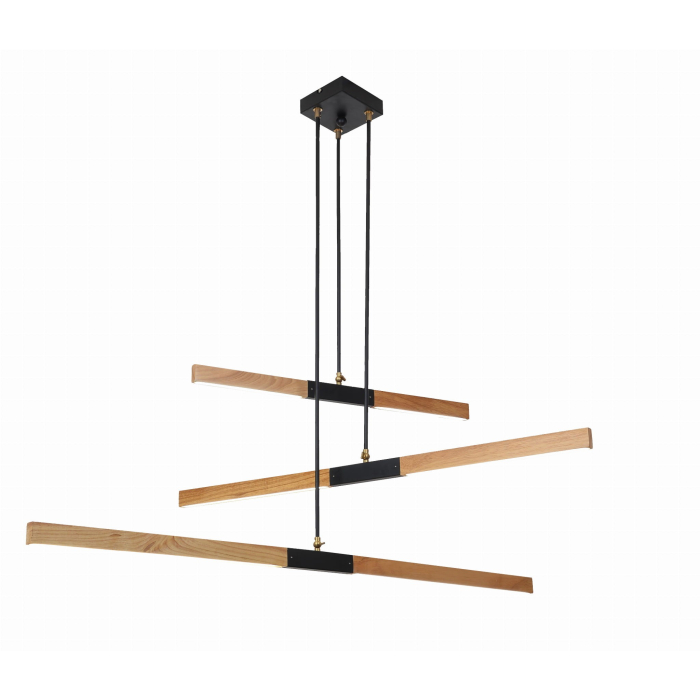 Light Prestige Lugano 3 wisząca LED brązowy/ czarny LP-2828/3P