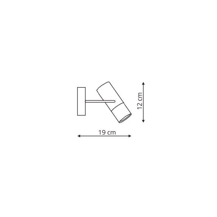 Light Prestige Bovino kinkiet GU10 czarny/ brązowy LP-1111/1W