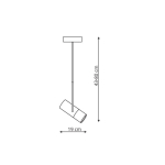 Light Prestige Bovino 1 wiszaca GU10 czarny/ brązowy LP-1111/1P