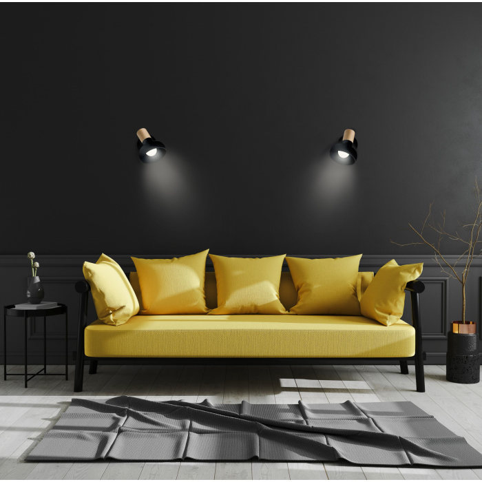 Light Prestige Arezzo kinkiet czarny E14 czarny LP-1420/1W BK