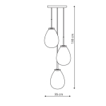 Light Prestige Fondi 3 wiszaca E14 transparentny LP-1214/3P