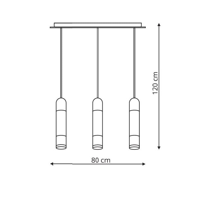 Light Prestige Forli 3 wiszaca LED biały LP-8011/3P