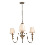 Light Prestige Grado 3 wiszaca E14 biały / patyna LP-888/3P