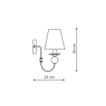 Light Prestige Grado kinkiet E14 biały / patyna LP-888/1W