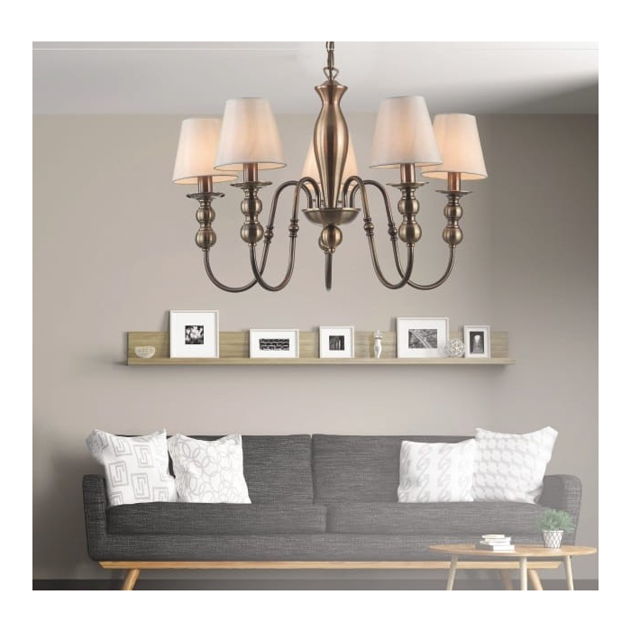 Light Prestige Grado kinkiet E14 biały / patyna LP-888/1W
