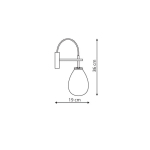 Light Prestige Fondi kinkiet E14 transparentny LP-1214/1W