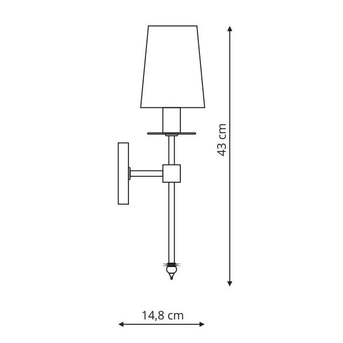 Light Prestige Casoli kinkiet chrom E14 chrom LP-2118/1W chrom