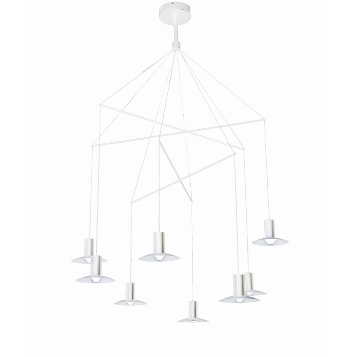 Light Prestige HAT wisząca biała LED biały LP-1661/8P WH
