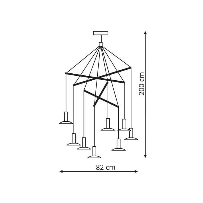 Light Prestige HAT wisząca biała LED biały LP-1661/8P WH