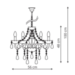 Light Prestige Cristallo 5 wisząca E14 transparentny LP-2940/5P