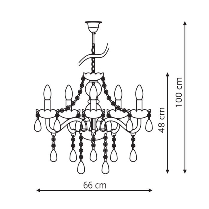 Light Prestige Cristallo 8 wisząca E14 transparentny LP-2940/8P