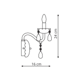 Light Prestige Cristallo kinkiet  E14 transparentny LP-2940/1W