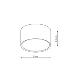 Light Prestige Kendal oprawa natynkowa czarna LED czarny LP-6331/1SM BK