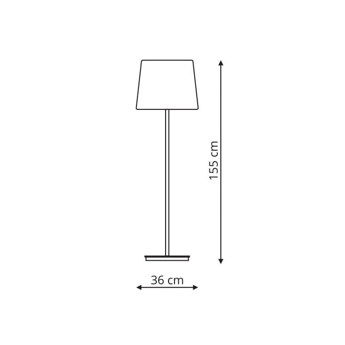 Light Prestige Marbella podłogowa czarna E27 czarny LP-332/1F BK