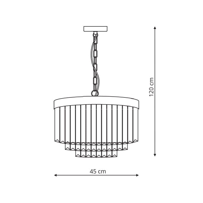 Light Prestige Vetro wisząca E14 transparentny LP-2910/5P