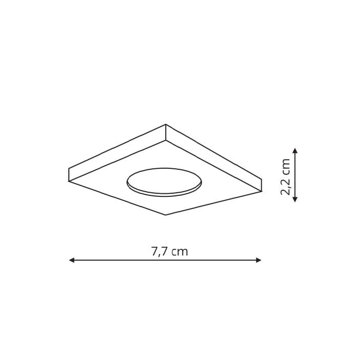 Light Prestige Lagos oczko podtynkowe kwadratowe białe IP65 GU10 biały LP-440/1RS WH square