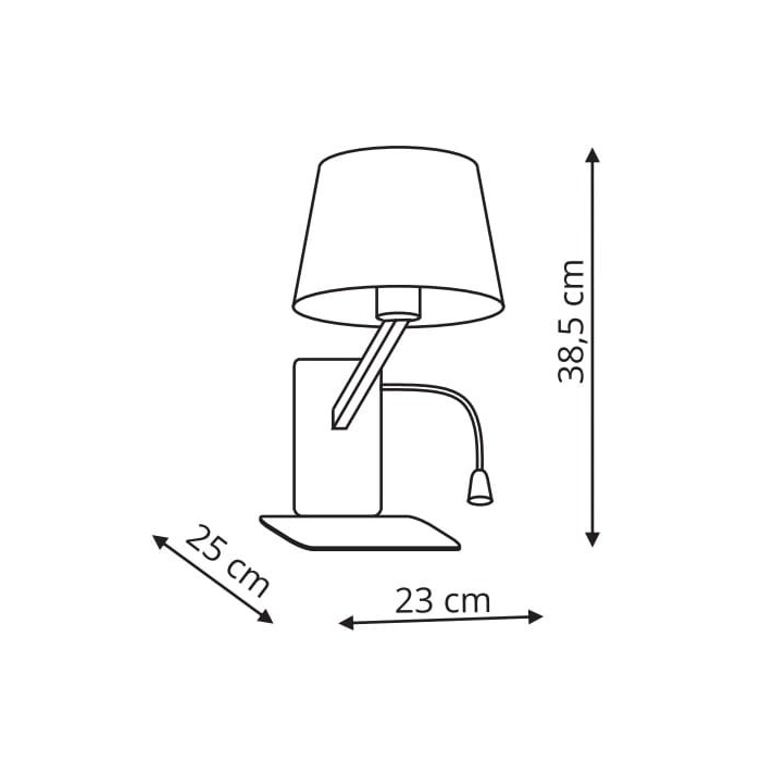 Light Prestige Dakota kinkiet (prawy) E27 czarny LP-2121/1W R BK