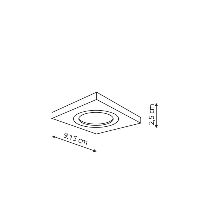 Light Prestige Metis 1 podtynkowa biała GU10 biały LP-2780/1RS WH