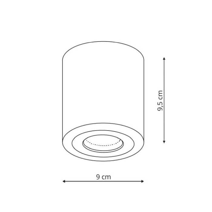 Light Prestige Faro XL oprawa natynkowa czarna IP65 GU10 czarny LP-6510/1SM XL BK