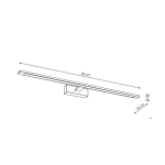 Light Prestige Isla kinkiet chrom XXL z IP44 4000K LED chrom GS-LWB-32W CH