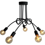 Light Prestige Spin 5 wisząca E27 czarny LP-1313/5P BK