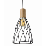 Light Prestige Moderno wisząca długa E27 E27 czarny/brązowy LP-1221/1P L E27 BK