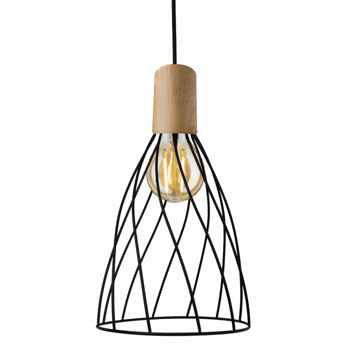 Light Prestige Moderno wisząca długa E27 E27 czarny/brązowy LP-1221/1P L E27 BK