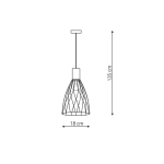 Light Prestige Moderno wisząca długa E27 E27 czarny/brązowy LP-1221/1P L E27 BK