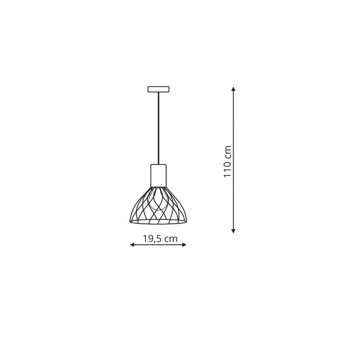 Light Prestige Moderno wisząca mała GU10 GU10 czarny/brązowy LP-1221/1P S BK