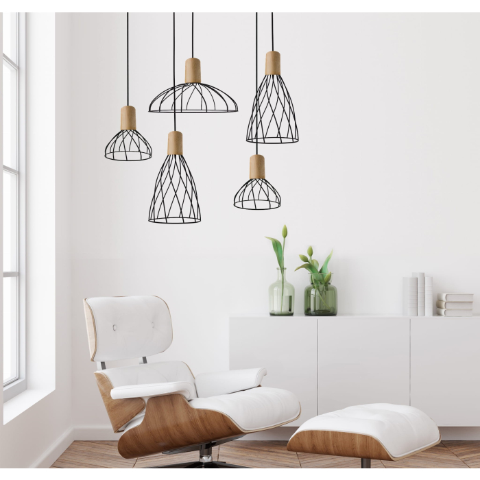 Light Prestige Moderno wisząca mała GU10 GU10 czarny/brązowy LP-1221/1P S BK
