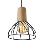 Light Prestige Moderno wisząca mała E27 E27 czarny/brązowy LP-1221/1P S E27 BK