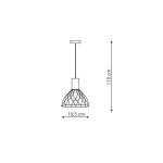 Light Prestige Moderno wisząca mała E27 E27 czarny/brązowy LP-1221/1P S E27 BK
