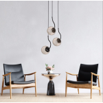Light Prestige Hook 3 wiszaca czarna E27 czarny/ bursztynowy klosz LP-125/3P BK