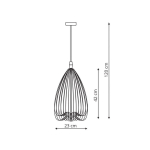 Light Prestige Frusta długa czarna E27 czarny LP-127/1P L BK