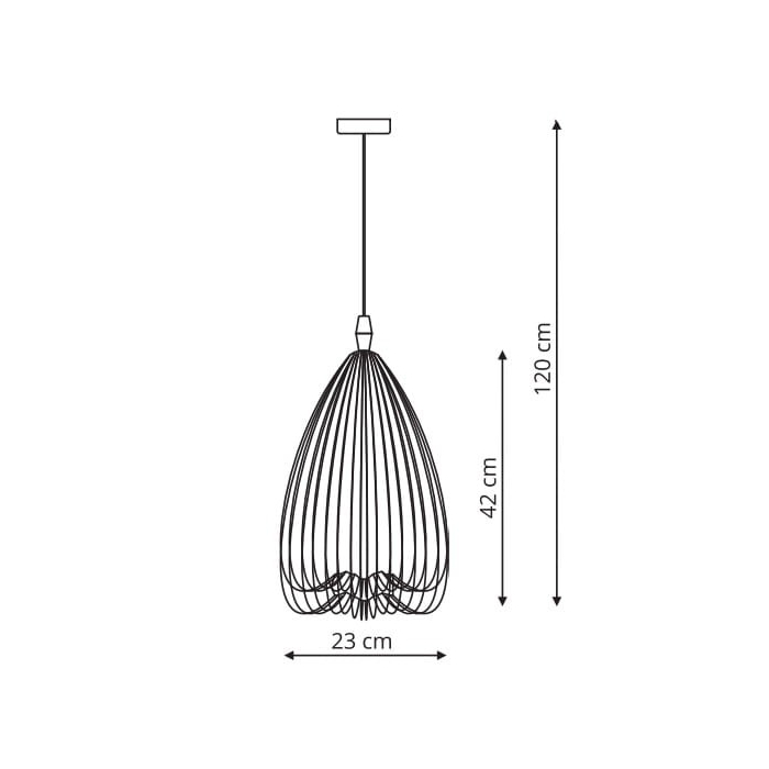 Light Prestige Frusta długa czarna E27 czarny LP-127/1P L BK