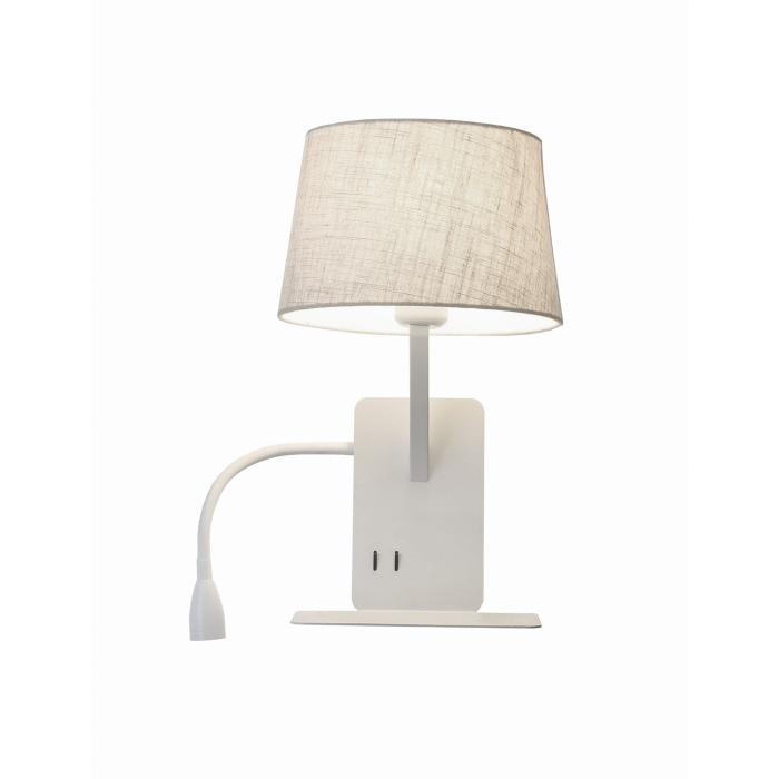 Light Prestige Dakota kinkiet z półką biały - lewy E27 biały LP-2121/1W L WH