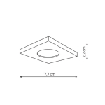 Light Prestige Lagos oczko podtynkowe kwadratowe czarne IP65 GU10 czarny LP-440/1RS BK square